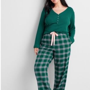 State of Day Women's Plaid Flannel Pajama Pants SIZE XXL NWT